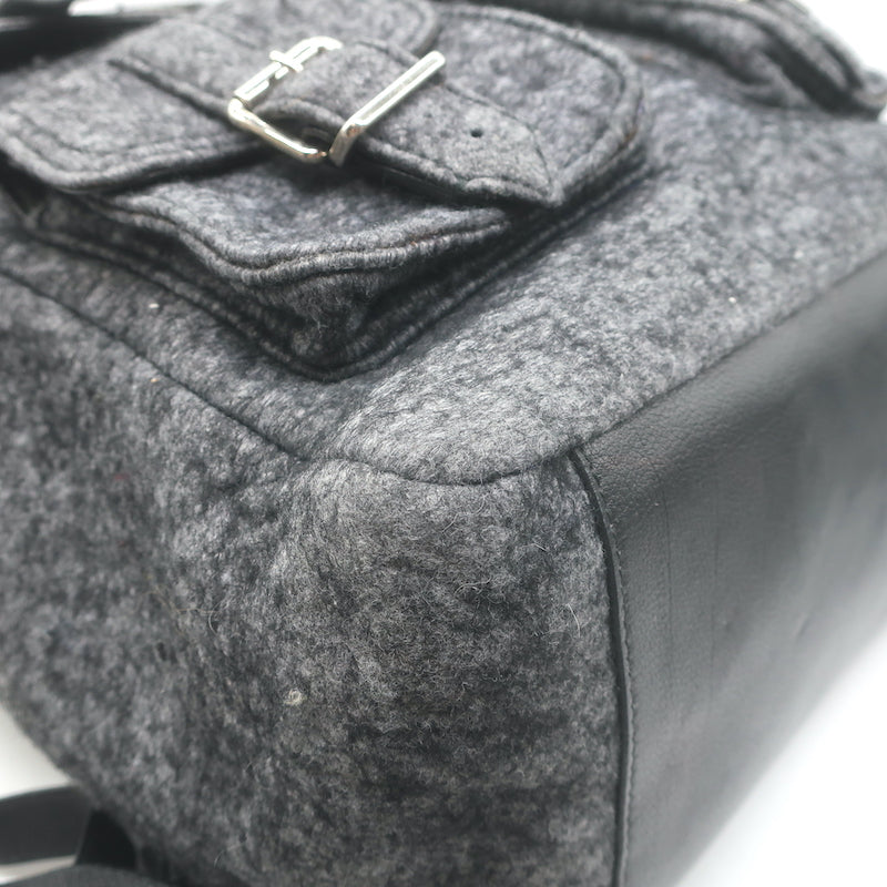 Proenza Schouler PS1 Extra Large Backpack Charcoal Melange Felted Wool