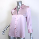 L'Agence Dani 3/4 Sleeve Blouse Lilac Snow Silk Charmeuse Size Extra Small NEW