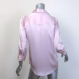 L'Agence Dani 3/4 Sleeve Blouse Lilac Snow Silk Charmeuse Size Extra Small NEW