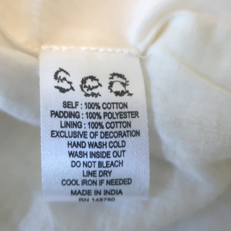 SEA Linden Quilted Patchwork Coat White/Multi Cotton Size Small Belted Jacket