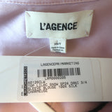 L'Agence Dani 3/4 Sleeve Blouse Lilac Snow Silk Charmeuse Size Extra Small NEW