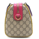 Gucci Limited Edition GG Supreme Small Boston Bag Brown with Multicolor Trim