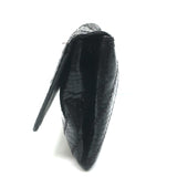 Vintage Susan Gail Snakeskin Clutch Black Small Chain Strap Shoulder Bag