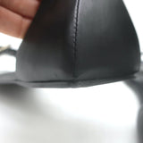 Balenciaga Buckled Ankle Strap Flat Sandals Black Leather Size 40.5