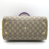 Gucci Limited Edition GG Supreme Small Boston Bag Brown with Multicolor Trim