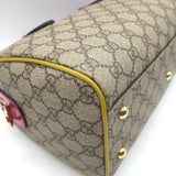 Gucci Limited Edition GG Supreme Small Boston Bag Brown with Multicolor Trim