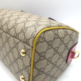 Gucci Limited Edition GG Supreme Small Boston Bag Brown with Multicolor Trim