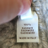 Agnona Cashmere Circle Cardigan Light Gray Cable Knit Size 40 Belted Sweater