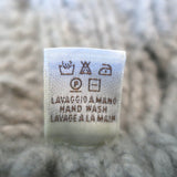 Agnona Cashmere Circle Cardigan Light Gray Cable Knit Size 40 Belted Sweater