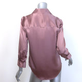 L'Agence Dani 3/4 Sleeve Blouse Dusty Mauve Silk Charmeuse Size Extra Small NEW
