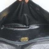 Vintage Susan Gail Snakeskin Clutch Black Small Chain Strap Shoulder Bag