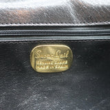 Vintage Susan Gail Snakeskin Clutch Black Small Chain Strap Shoulder Bag