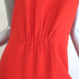 Calvin Klein Collection Feya Halter Dress Flame Red Stretch Cady Size 6