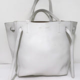 Celine Small Cabas Phantom Tote White Soft Grained Leather Shoulder Bag