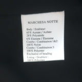 Marchesa Notte Floral Beaded Peplum Dress Black Ruffled Crepe Size 0 NEW