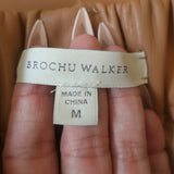 Brochu Walker Tide Faux Leather Tie-Waist Pants Camel Size Medium
