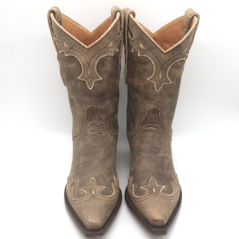Old Gringo Cowboy Boots Taupe Leather Size 5.5