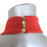 Calvin Klein Collection Feya Halter Dress Flame Red Stretch Cady Size 6
