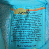 Aviator Nation Bolt Chevron Stripe Sweatshirt Blue Size Small