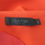 Calvin Klein Collection Feya Halter Dress Flame Red Stretch Cady Size 6