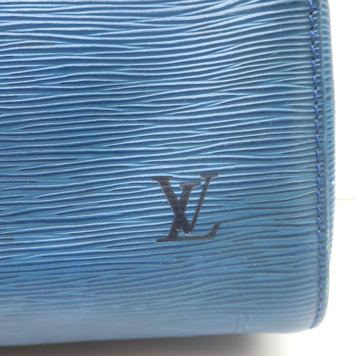 Louis Vuitton Speedy 30 Bag Toledo Blue Epi Leather