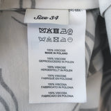 Dries Van Noten Rolana belted trench coat in cream satin with abstract print, gently pre-owned luxury designer piece