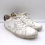 Golden Goose Superstar Low Top Sneakers White Leather with Silver Star Size 41