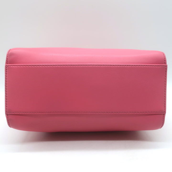 Fendi Mini Peekaboo Bag Pink &amp; Light Blue Leather Crossbody