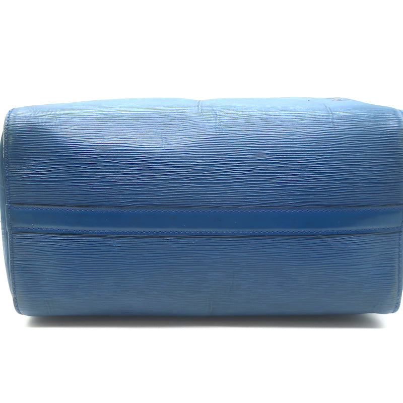 Louis Vuitton Speedy 30 Bag Toledo Blue Epi Leather