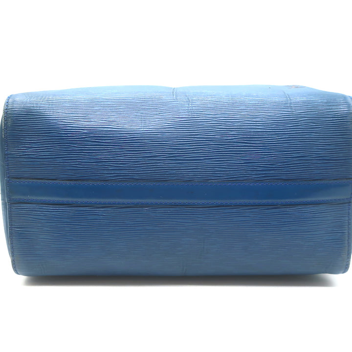 Louis Vuitton Speedy 30 Bag Toledo Blue Epi Leather