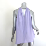 L'Agence Lina Chain-Strap Draped Top Lavender Silk Size Extra Large NEW
