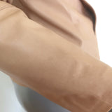 Vince perforated leather jacket in beige, engineered design, size Small — pre-owned luxury with authentic designer quality.