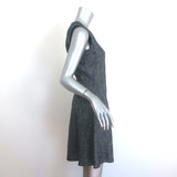 Theory Dart Sleeveless Mini Dress Navy Herring Melange Linen-Blend Size 2 NEW