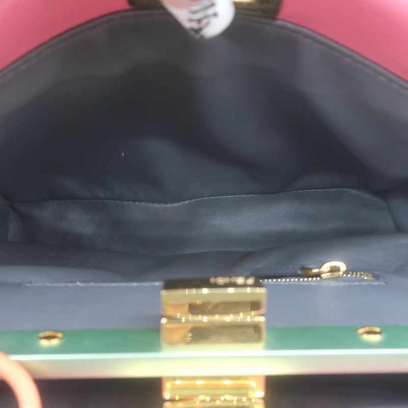 Fendi Mini Peekaboo Bag Pink &amp; Light Blue Leather Crossbody