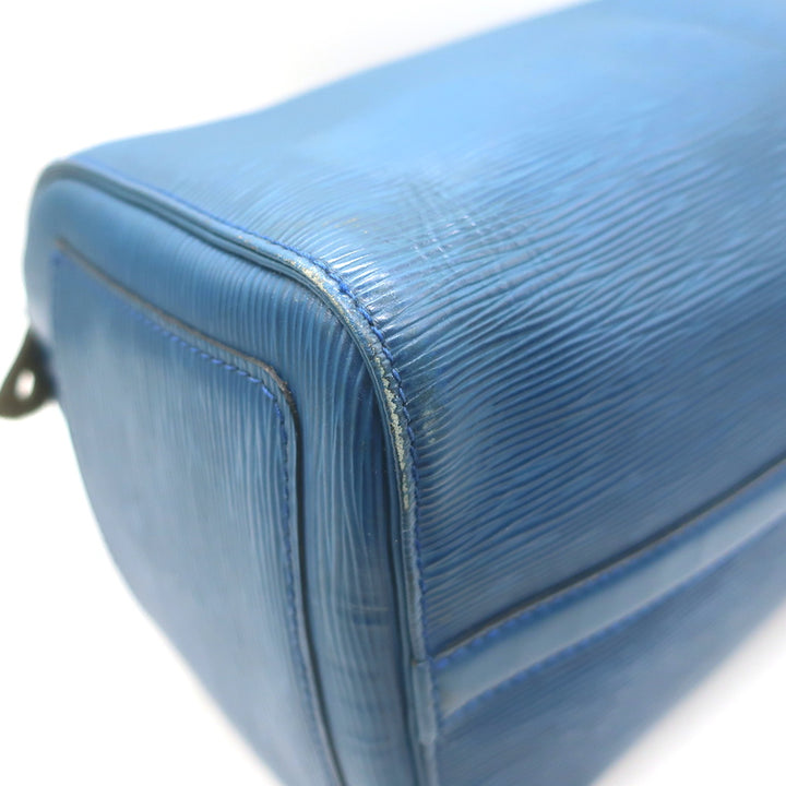 Louis Vuitton Speedy 30 Bag Toledo Blue Epi Leather