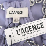 L'Agence Lina Chain-Strap Draped Top Lavender Silk Size Extra Large NEW