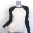 Veronica Beard Albertina Cashmere Baseball Sweater Black & Cream Size Small