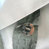 Vintage Yves Saint Laurent Rive Gauche Ribbon-Trim Jacket Beige Cotton Size 38