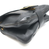 Roger Vivier Metro Shoulder Bag Dark Brown Leather Chain Strap Medium Crossbody