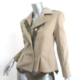 Vintage Yves Saint Laurent Rive Gauche Ribbon-Trim Jacket Beige Cotton Size 38