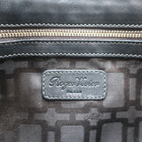 Roger Vivier Metro Shoulder Bag Dark Brown Leather Chain Strap Medium Crossbody