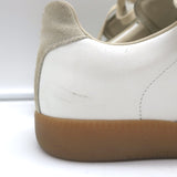 Maison Margiela Replica Low Top Sneakers White Leather & Taupe Suede Size 41