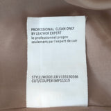 Vince engineered perforated leather jacket in beige, size Small, pre-owned authentic luxury