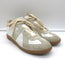 Maison Margiela Replica Low Top Sneakers White Leather & Taupe Suede Size 41