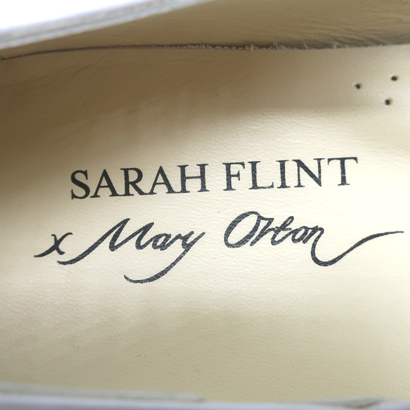 Sarah Flint x Mary Orton Perfect Mary Janes Ivory &amp; Black Leather Size 6.5 NEW