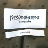 Vintage Yves Saint Laurent Rive Gauche Ribbon-Trim Jacket Beige Cotton Size 38