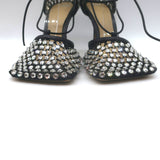 Bottega Veneta Sparkle Stretch Crystal-Embellished Mesh Pumps Black Size 39