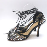 Bottega Veneta Sparkle Stretch Crystal-Embellished Mesh Pumps Black Size 39