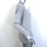 Nili Lotan Cotton Knit Sweater Light Gray Size Small