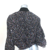 Rag & Bone Samira sequin bomber jacket in black multi boucle tweed, authentic pre-owned, gently worn luxury piece